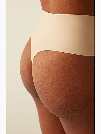 Culotte tanga lisse sans démarcation, sans coutures, taille basse penti