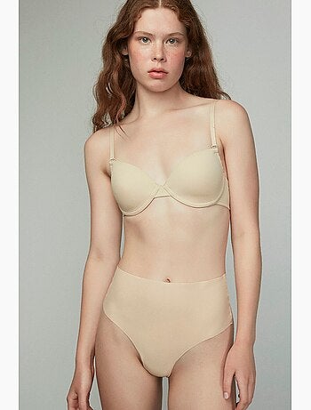 Culotte tanga lisse sans démarcation, sans coutures, taille basse penti
