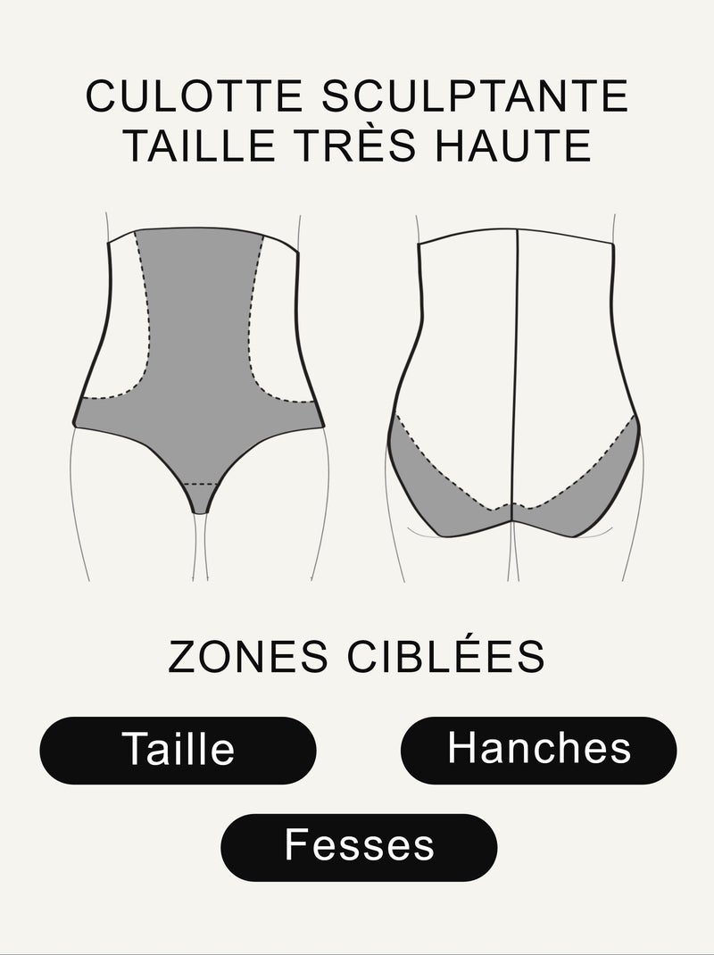 Culotte tres haute gainante sculptant Believe - RougeGorge Lingerie Noir - Kiabi