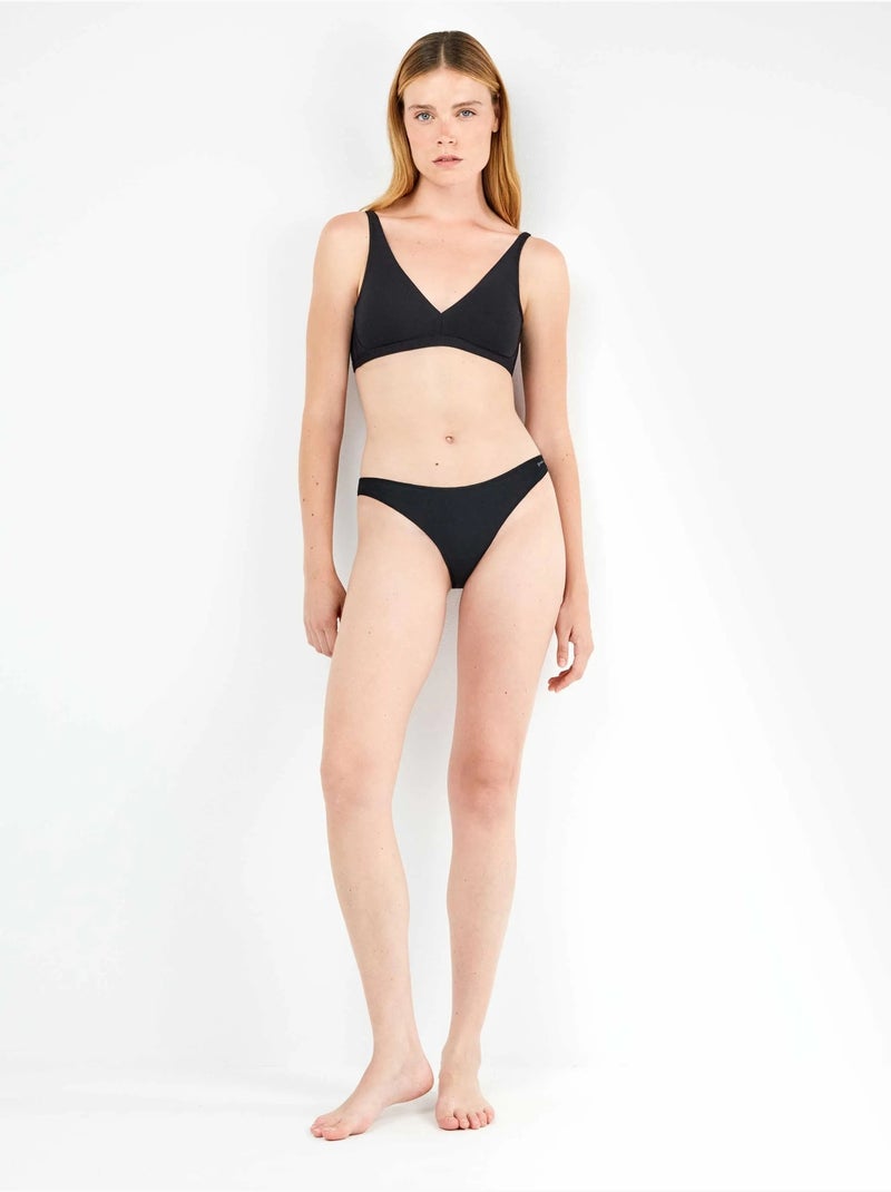 culottes basiques en coton bio Noir - Kiabi