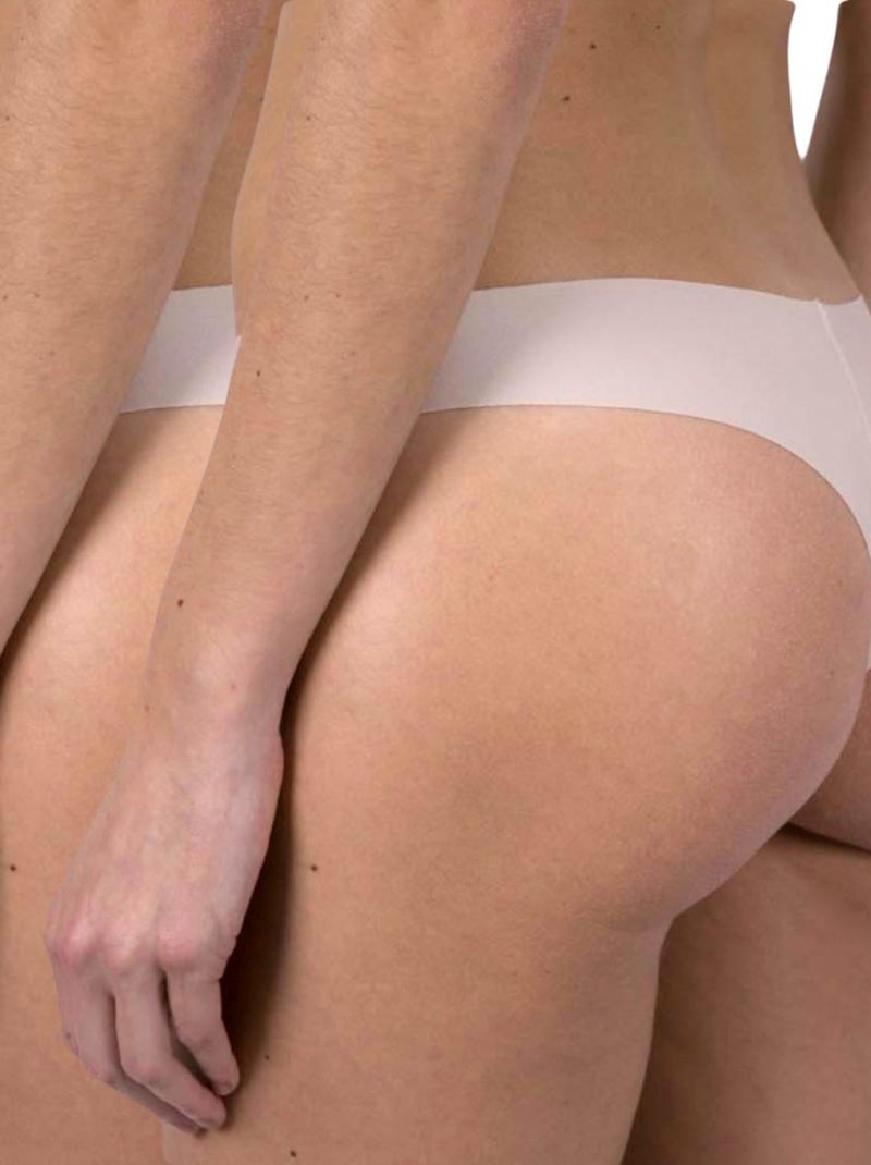 Culottes brésiliennes microfibre Lot de 3 Femme Beige - Kiabi