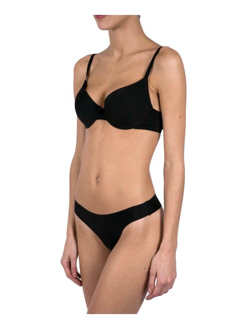 Culottes brésiliennes microfibre Lot de 3 Femme Noir - Kiabi