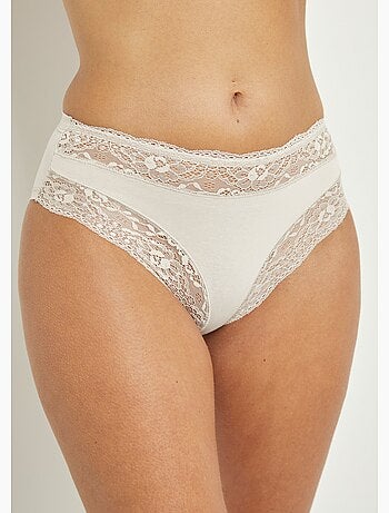 Culottes coton et empiècements dentelle - AFIBEL