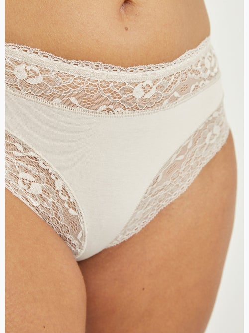 Culottes coton et empiècements dentelle - AFIBEL - Kiabi
