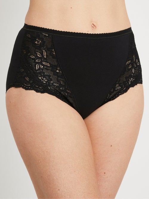 Culottes couvrantes dentelle - lot de 2 - Afibel - Kiabi