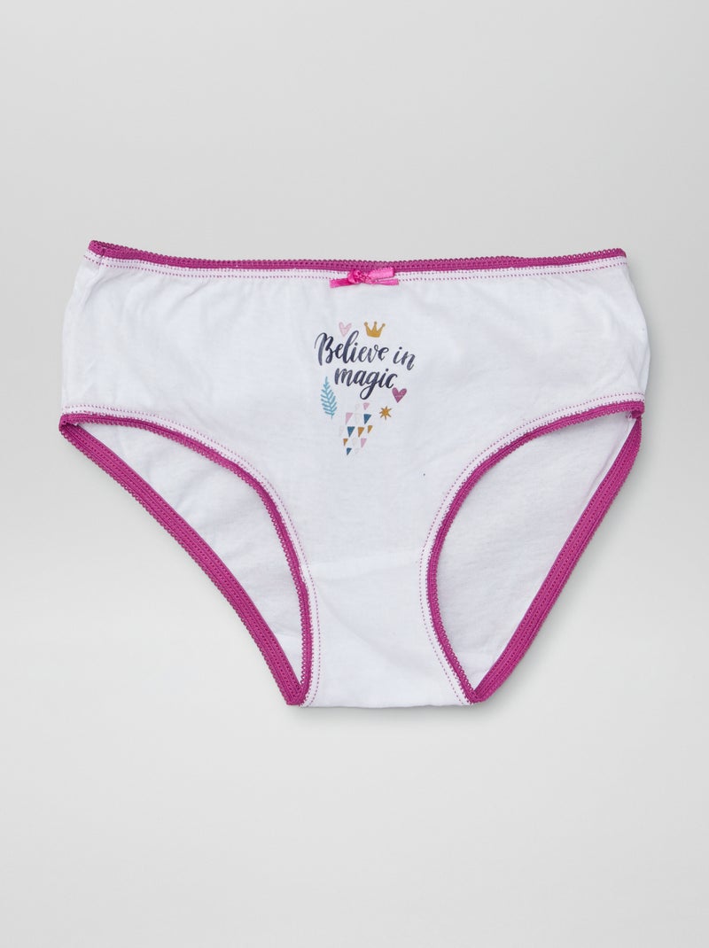 Culottes en coton imprimées - lot de 5 Rose - Kiabi