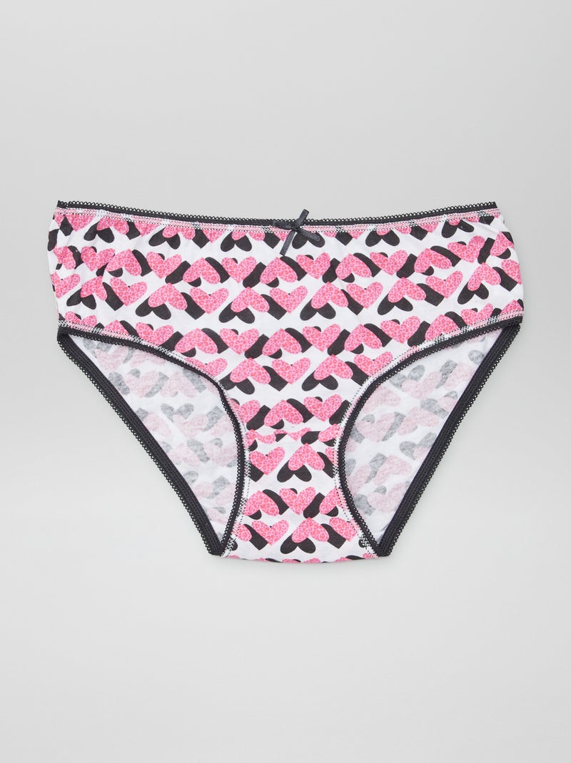 Culottes en coton imprimées - lot de 5 Rose - Kiabi