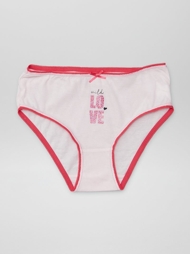 Culottes en coton imprimées - lot de 5 Rose - Kiabi