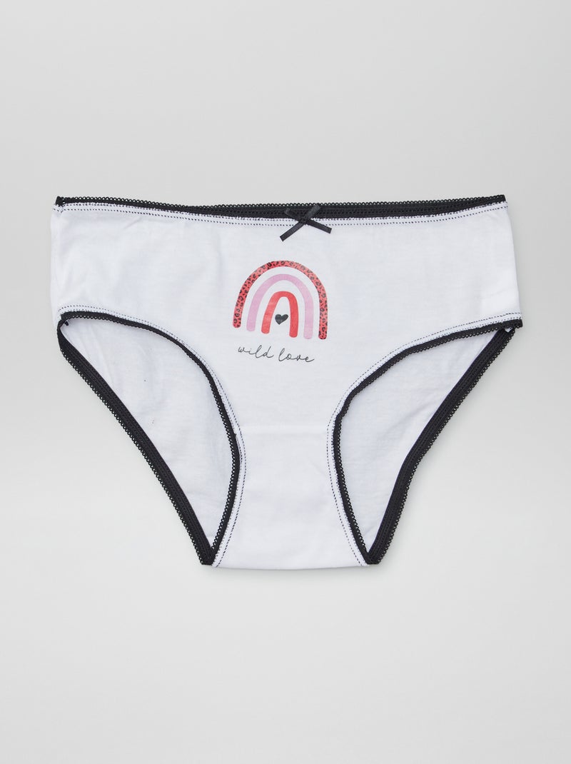 Culottes en coton imprimées - lot de 5 Rose - Kiabi