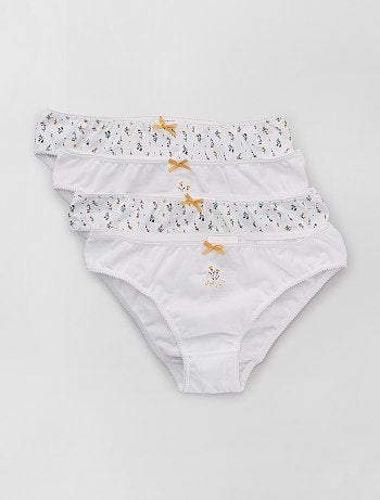 Lot De 5 Culottes Bébé Vertbaudet 12 Mois (74 Cm) - Coton Bio, Jours De La Semaine Imprimés - 3