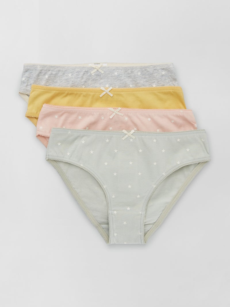 Culottes en jersey avec nœud fantaisie - Lot de 4 Rose - Kiabi