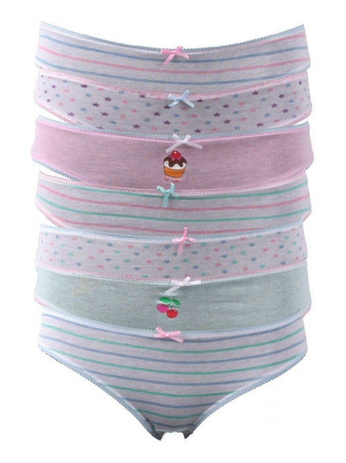 Culottes enfant fille multicolores lot de 7 - Kiabi