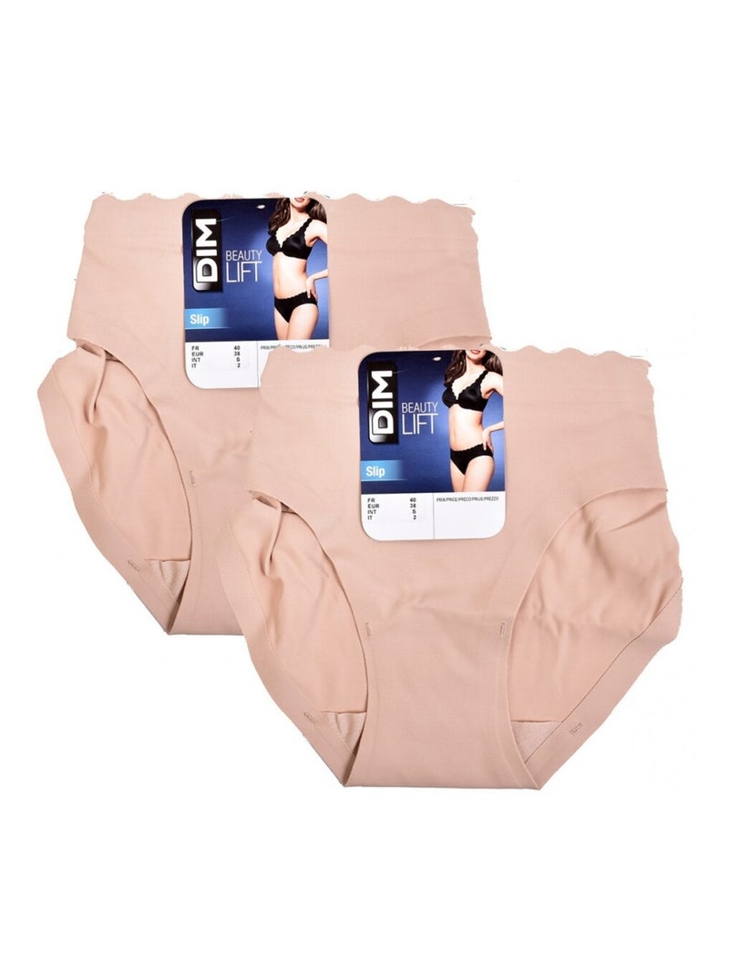 Culottes Femme DIM Confort Qualité supérieure - Pack de 2 Beige - Kiabi