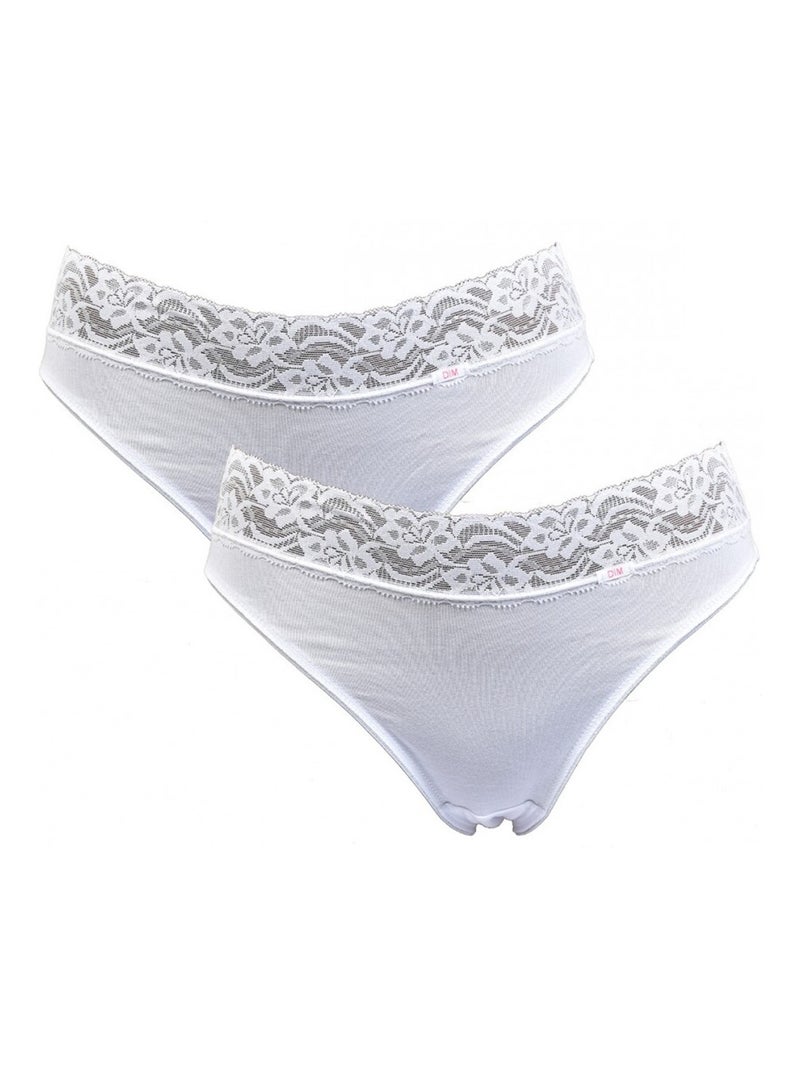 Culottes Femme DIM Confort Qualité supérieure - Pack de 2 Blanc - Kiabi