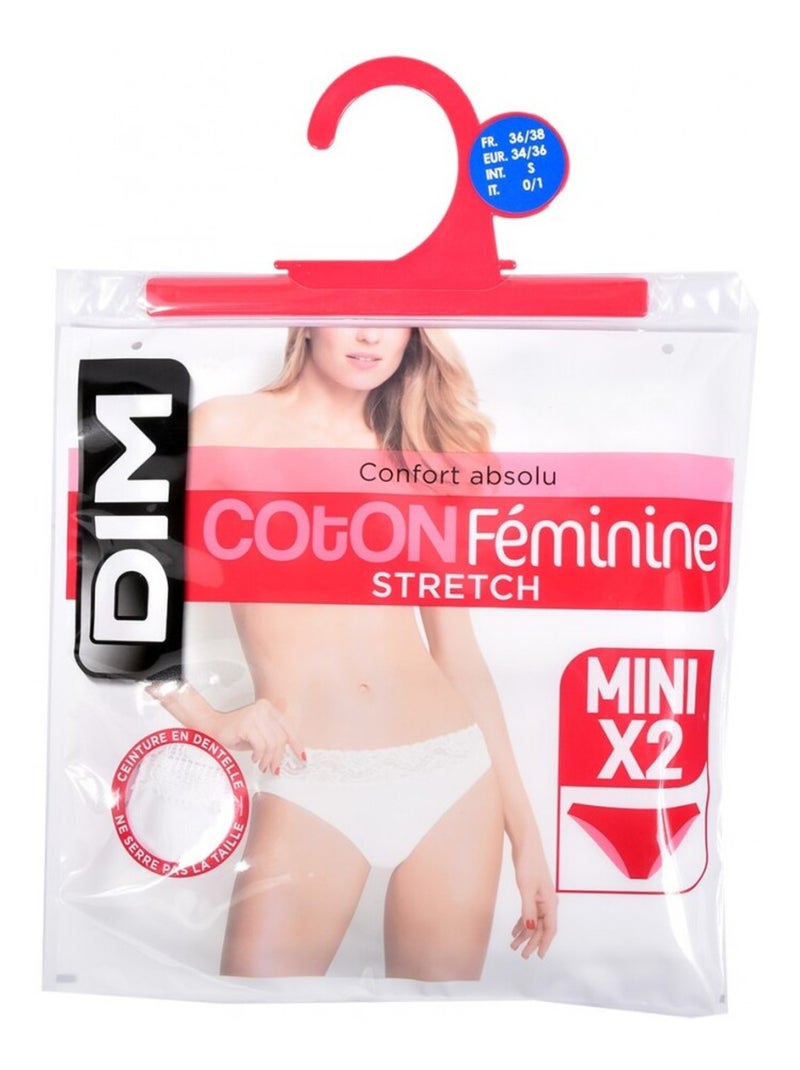 Culottes Femme DIM Confort Qualité supérieure - Pack de 2 Blanc - Kiabi