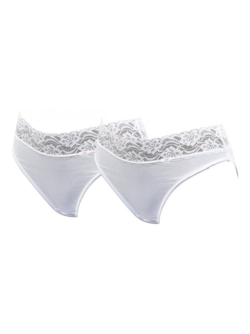 Culottes Femme DIM Confort Qualité supérieure - Pack de 2 Blanc - Kiabi
