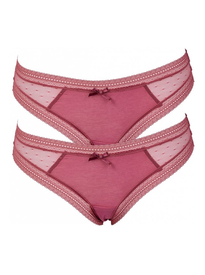 Culottes Femme DIM Confort Qualité supérieure - Pack de 2 Bordeaux - Kiabi