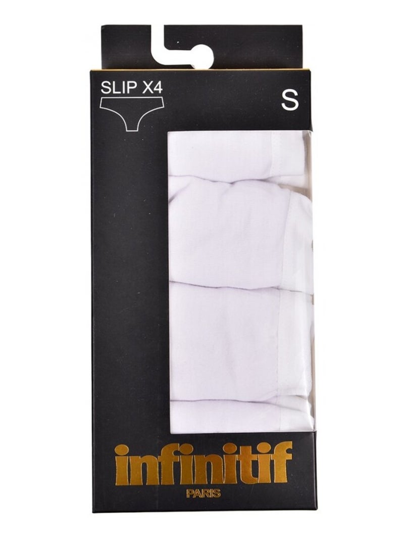 Culottes Femme INFINITIF - Pack de 4 Blanc - Kiabi