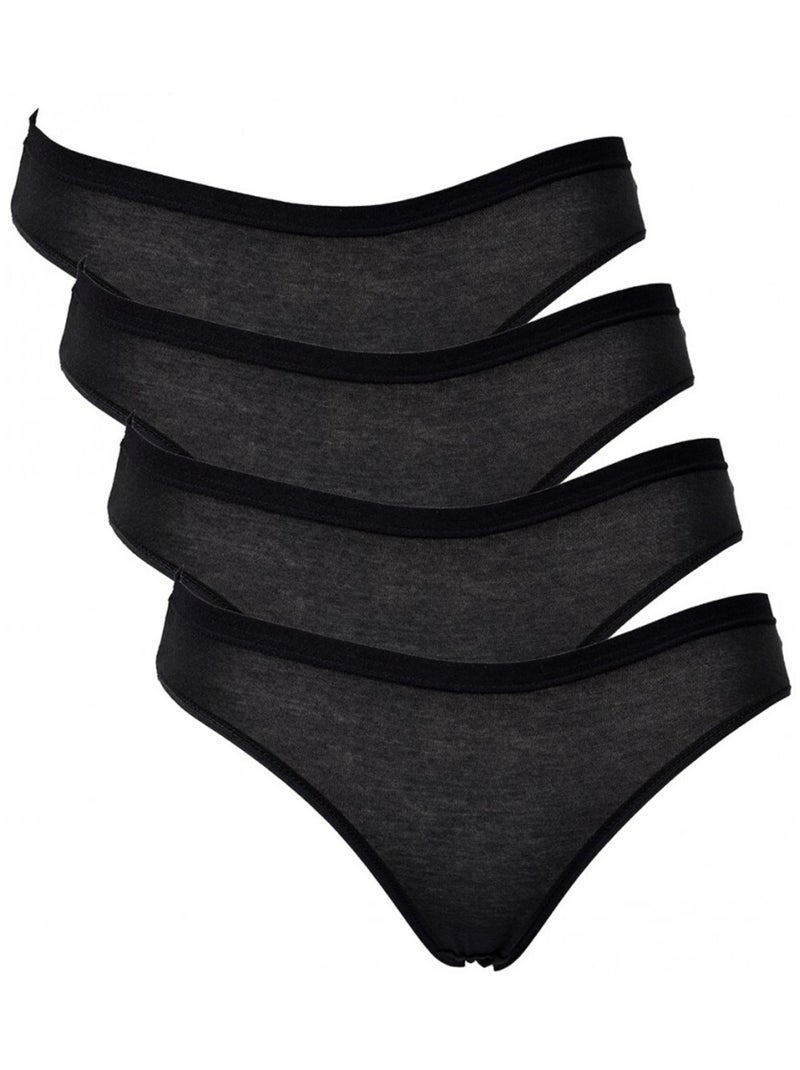 Culottes Femme INFINITIF - Pack de 4 Noir - Kiabi
