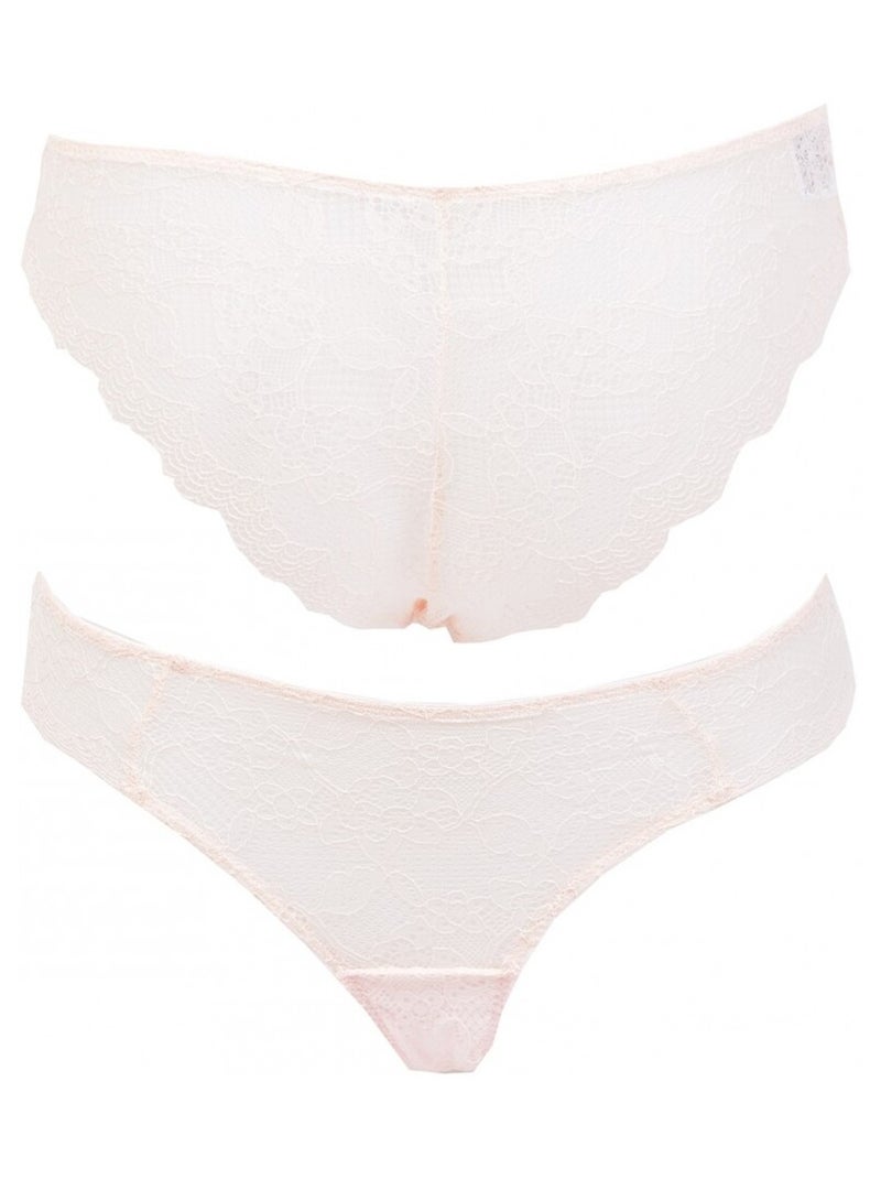 Culottes Femme INFINITIF avec Dentelle - Pack de 6 Noir Multicolore Blanc - Kiabi