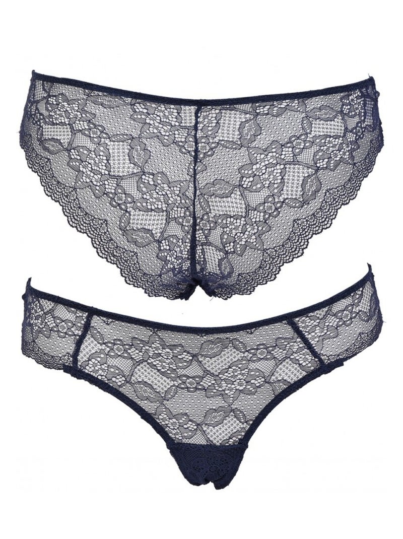 Culottes Femme INFINITIF avec Dentelle - Pack de 6 Noir Multicolore Blanc - Kiabi