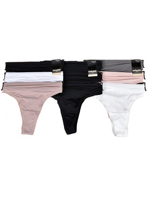 Culottes Femme INFINITIF Confort Qualité supérieure -Boxer, Shorty, String - Pack de assortis - Kiabi