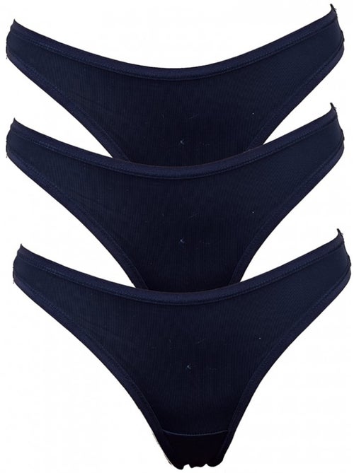 Culottes Femme INFINITIF Confort Qualité supérieure -Boxer, Shorty, String - Pack de Noirs - Kiabi