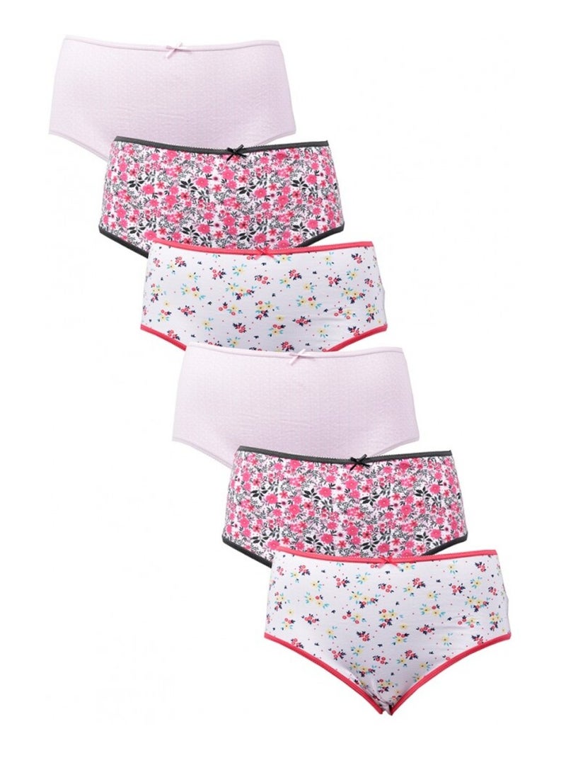 Culottes Femme INFINITIF MAXI en Coton - Pack de 6 Multicolore - Kiabi