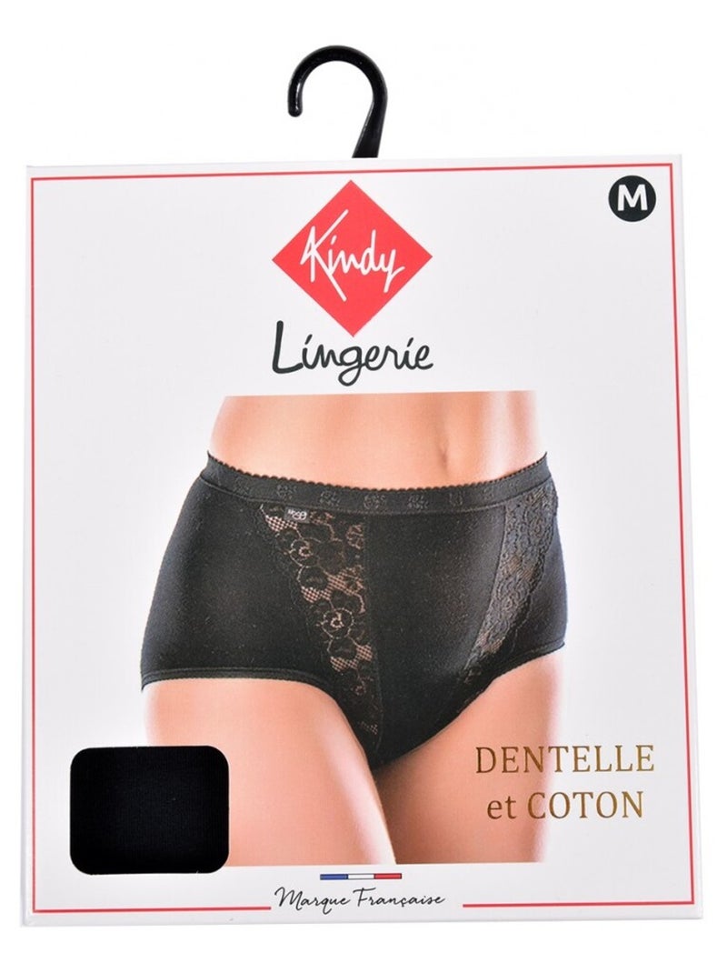 Culottes Femme KINDY - Pack de 4 Noir Multicolore Blanc - Kiabi