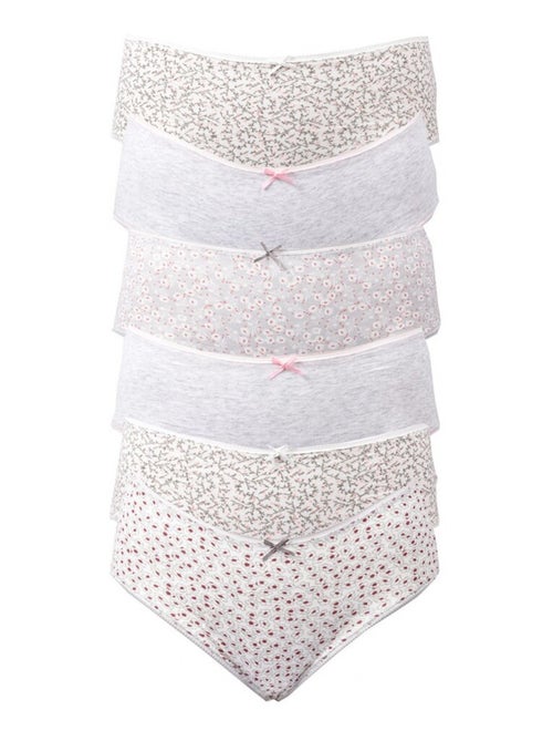 Culottes Femme Ultra confort Bordure Dentelle - Pack de 6 - Kiabi