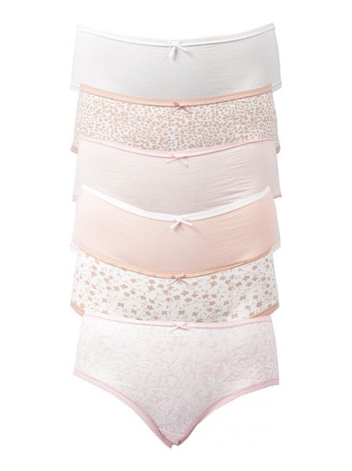 Culottes Femme Ultra confort Bordure Dentelle - Pack de 6 - Kiabi