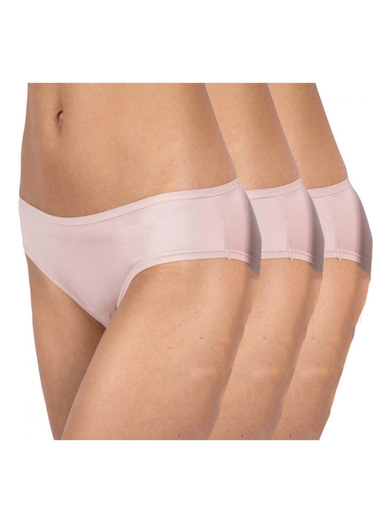 Culottes Haute microfibre Lot de 3 Beige - Kiabi