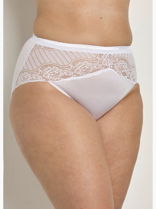 Culottes hautes couvrantes en dentelle - Afibel - Kiabi
