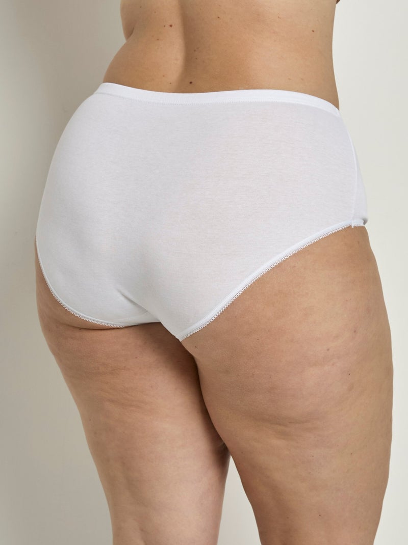 Culottes hautes imprimées - lot de 4 Blanc - Kiabi