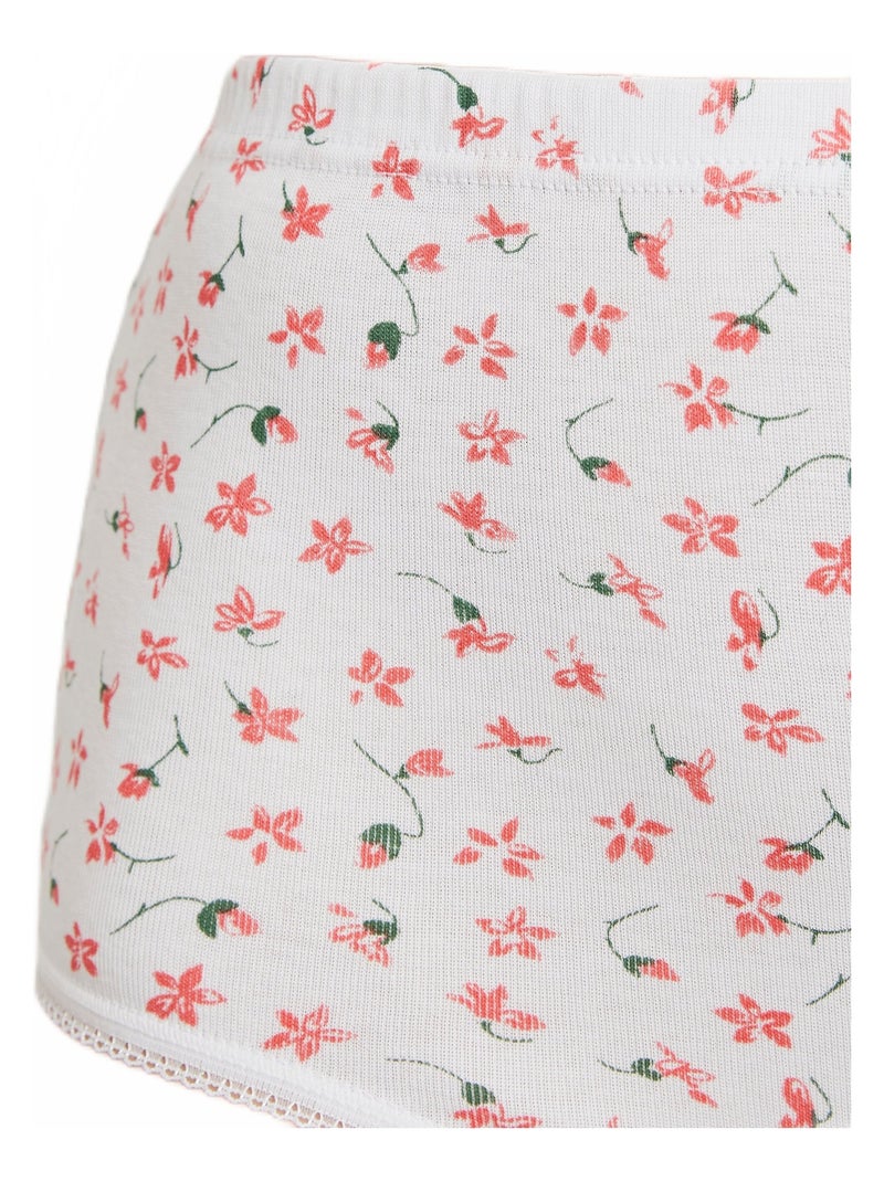 Culottes hautes imprimées - lot de 4 Blanc - Kiabi