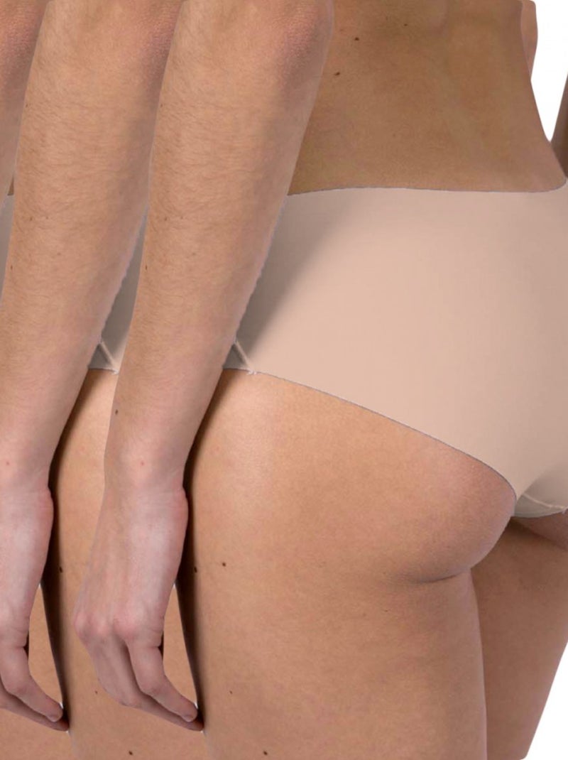 Culottes microfibre Lot de 3 Femme Beige - Kiabi