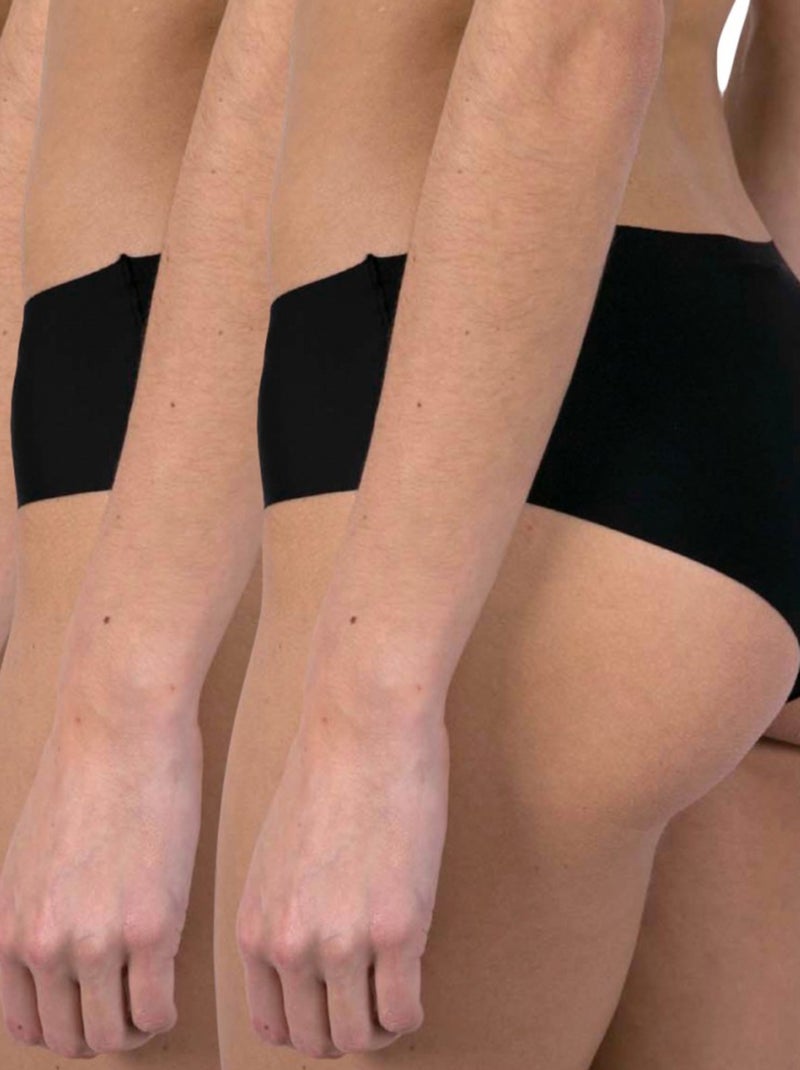 Culottes microfibre Lot de 3 Femme Noir - Kiabi