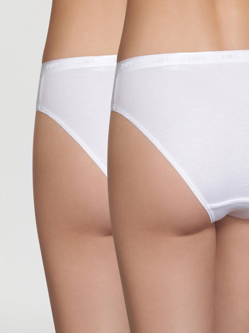 Culottes midi biologique COTON PLUS, lot de 2 Blanc - Kiabi