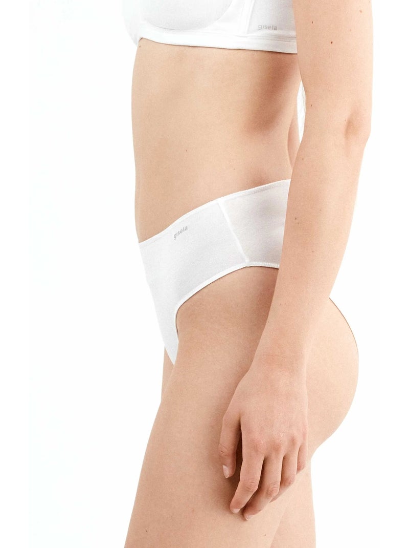 culottes midi en coton bio Blanc - Kiabi