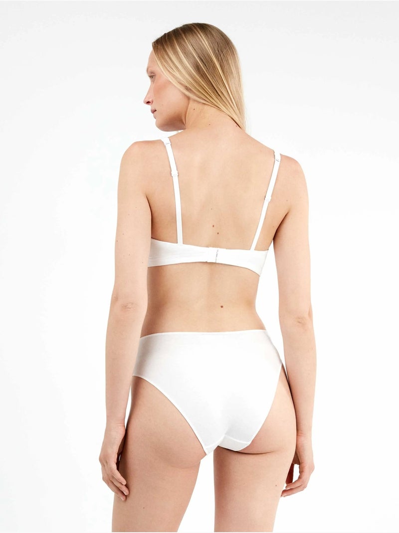 culottes midi en coton bio Blanc - Kiabi