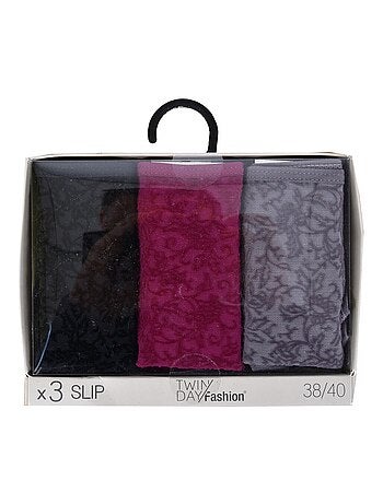 Culottes pour femme TWINDAY - Pack de 3