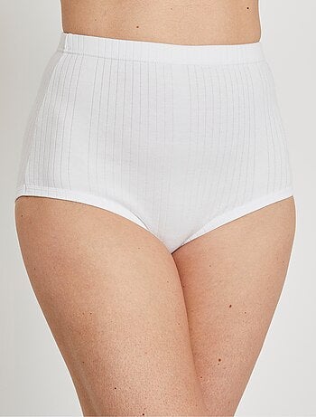 Culottes taille haute côtelée - lot de 2 - Afibel