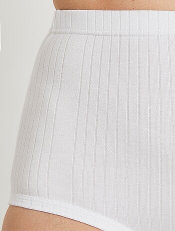 Culottes taille haute côtelée - lot de 2 - Afibel