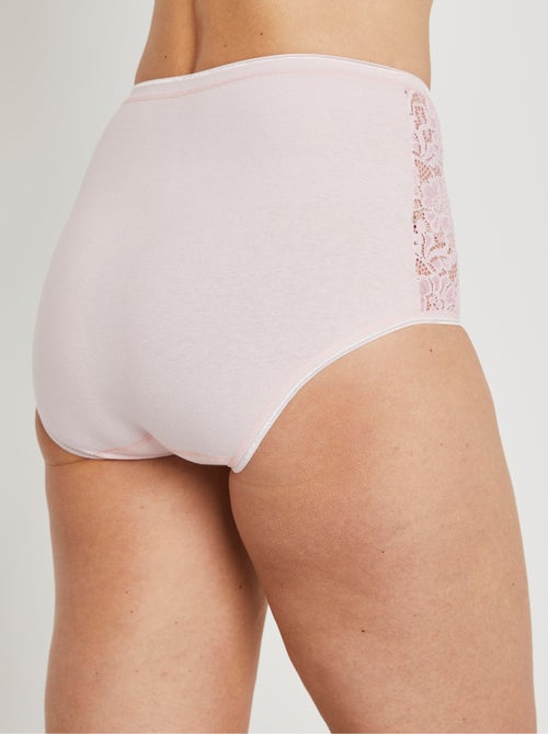 Culottes taille haute dentelle - lot de 2 - Afibel - Kiabi Culottes taille haute dentelle - lot de 2 - Afibel - Kiabi