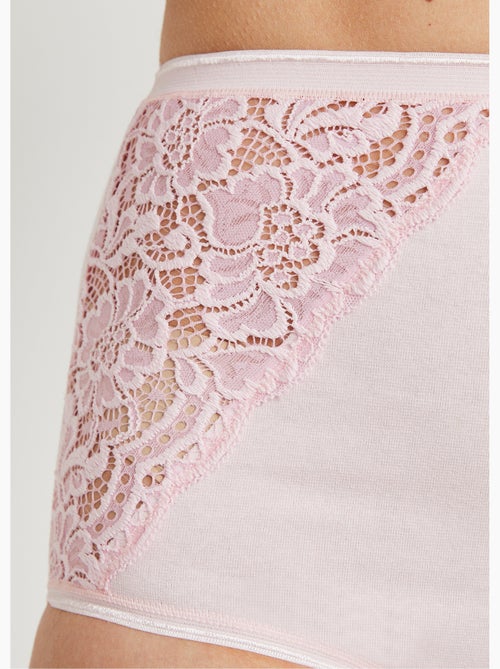Culottes taille haute dentelle - lot de 2 - Afibel - Kiabi