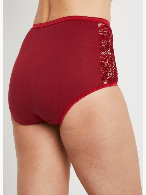 Culottes taille haute dentelle - lot de 2 - afibel - Kiabi Culottes taille haute dentelle - lot de 2 - afibel - Kiabi