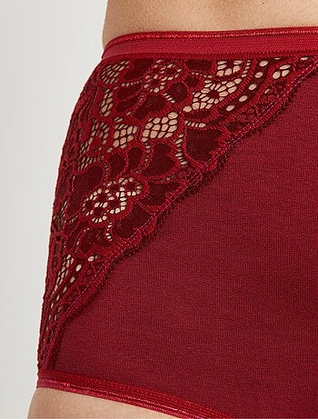 Culottes taille haute dentelle - lot de 2 - Afibel