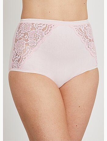Culottes taille haute dentelle - lot de 2