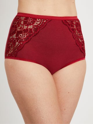 Culottes taille haute dentelle - lot de 2