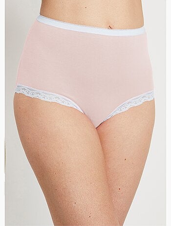 Culottes taille haute, détail dentelle